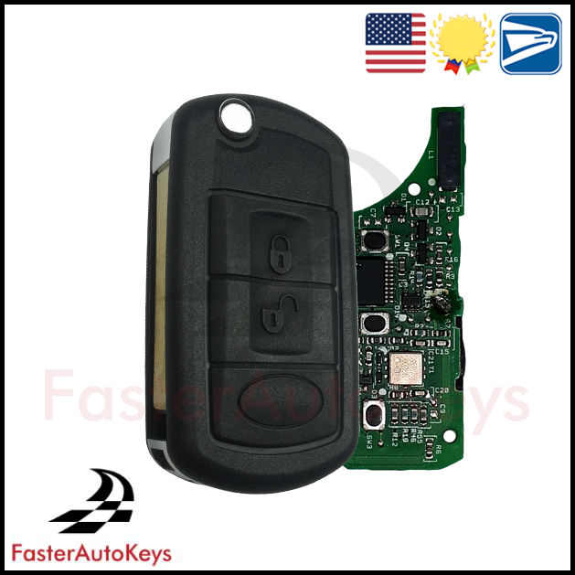 Complete 3 Button Key with Genuine OEM Land Rover Remote 2005-2011