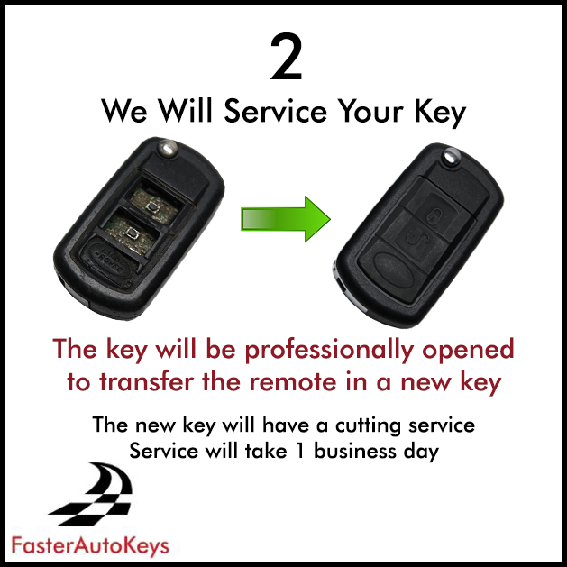 Land Rover key shell replacement service, step 2