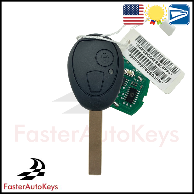 Complete 2 Button Remote Key for Mini Cooper 2002-2004
