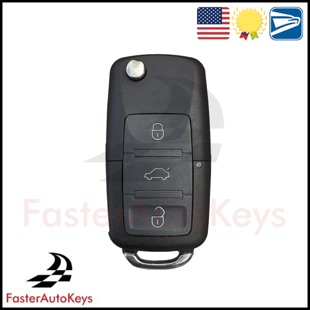 4 Button Remote Key Shell for Volkswagen 2000-2009