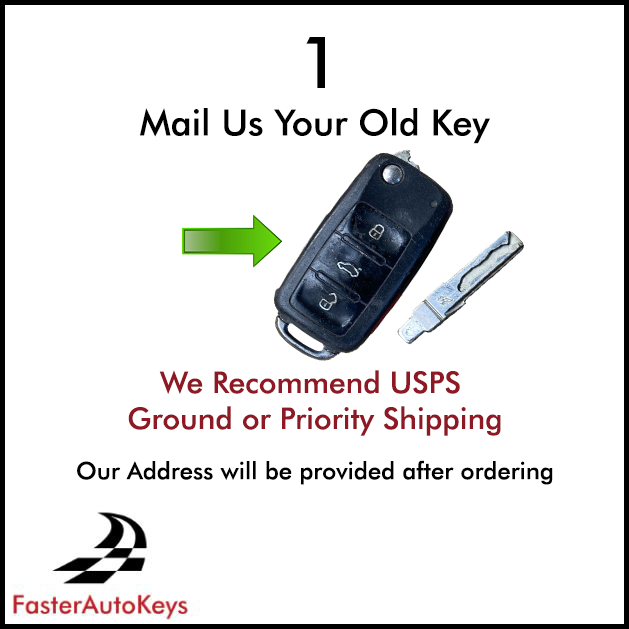 Volkswagen key shell replacement service, step 1