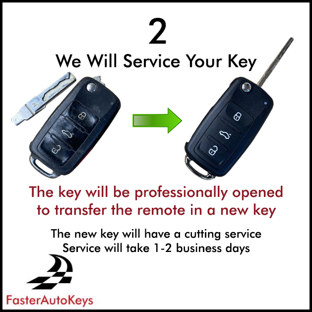 Volkswagen key shell replacement service, step 2