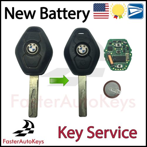 [MAIL IN SERVICE] BMW E46 E90 Key Battery Replacement Service for 1998-2013 Keys