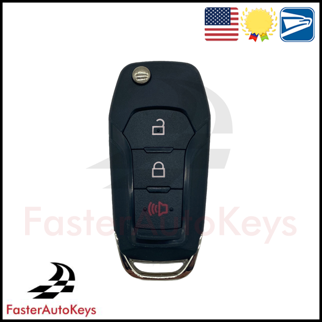 Complete 3 Button Remote Key for Ford Trucks 2015-2023