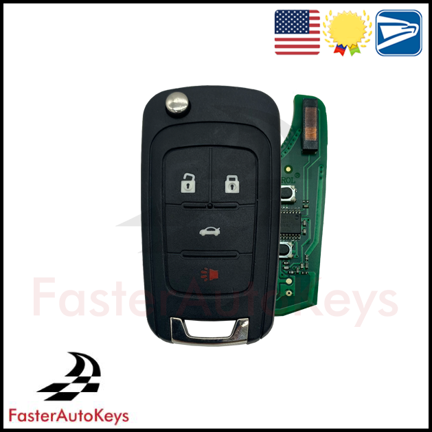 Complete 4 Button Remote Key for GMC 2010-2019