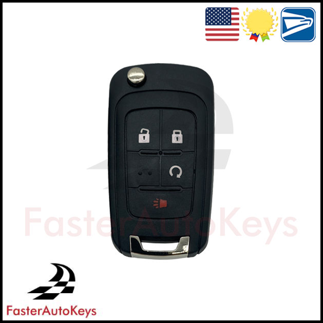 4 Button Remote Key Shell with Remote Start for GMC 2010-2019