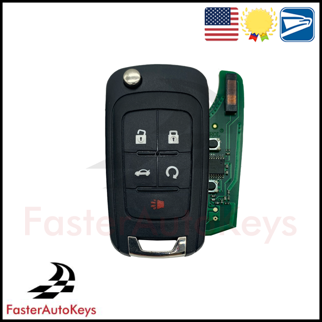 Complete 5 Button Remote Key for GMC 2010-2019