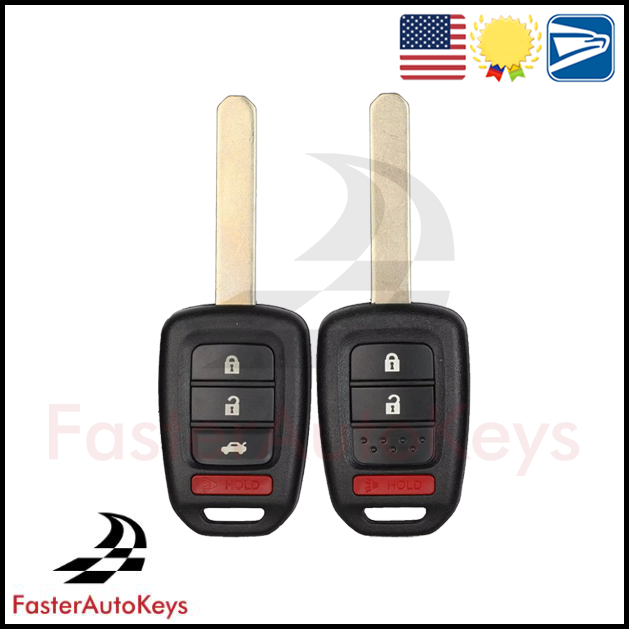 3 & 4 Button Remote Key Shell for Honda 2013-2020 - FasterAutoKeys