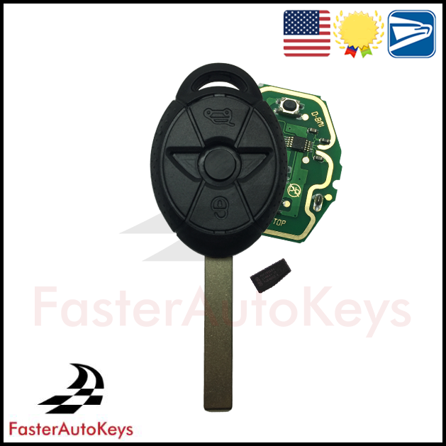 Complete 3 Button Remote Key for Mini Cooper 2005-2007