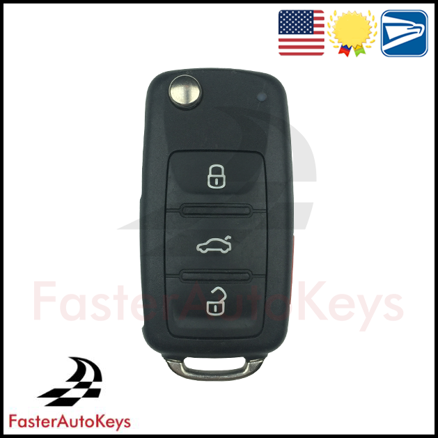 Complete 4 Button Key with OEM Unlocked Remote for Volkswagen 2010-2016