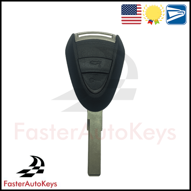 2 Button Diamond Styled Remote Key Shell for Porsche 2005-2012 - FasterAutoKeys