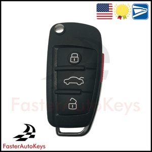 3 Button with Panic Replacement Key Shell for Audi 2005-2012 