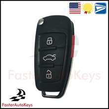 3 Button with Panic Replacement Key Shell for Audi 2005-2012 - FasterAutoKeys