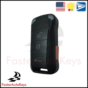 3 Button with Panic Replacement Key Shell for Porsche Cayenne 2006-2012 - FasterAutoKeys