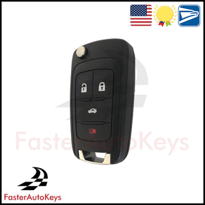 4 Button Flip Key for Chevrolet 2010-2016 - FasterAutoKeys