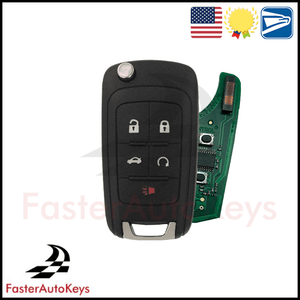 Complete 5 Button Remote Key for Chevrolet 2010-2016 