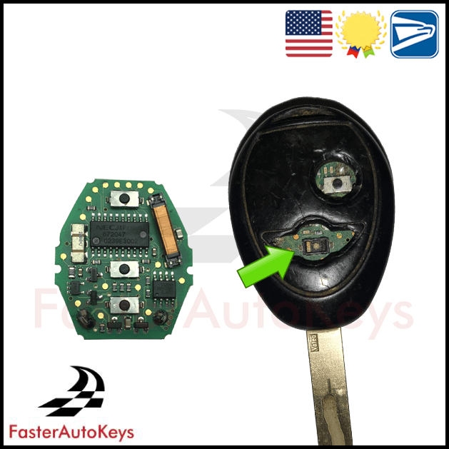 OEM BMW/Mini Donor Remote to Repair Broken Mini Cooper 2002-2004 Remote Buttons - FasterAutoKeys