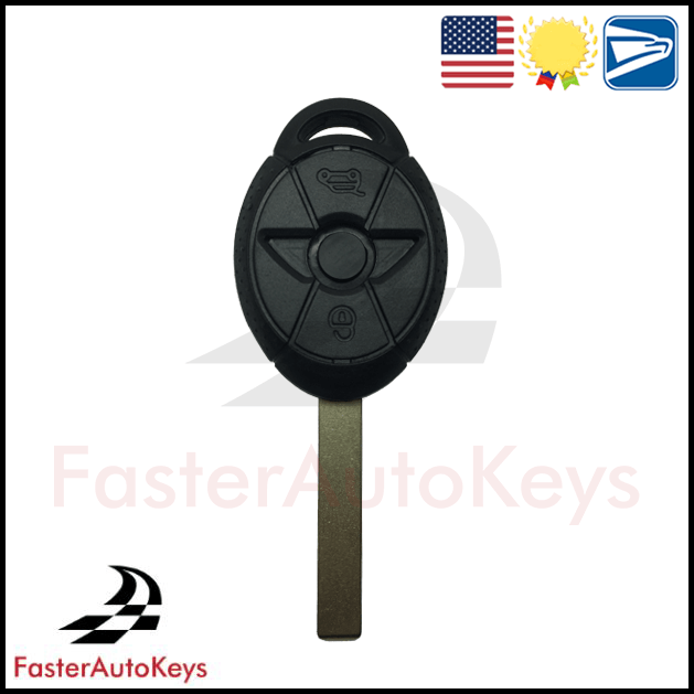 Complete 3 Button Remote Key for Mini Cooper 2005-2007 - FasterAutoKeys