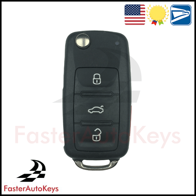 Replacement 4 Button Key Shell for Volkswagen 2010-2017 